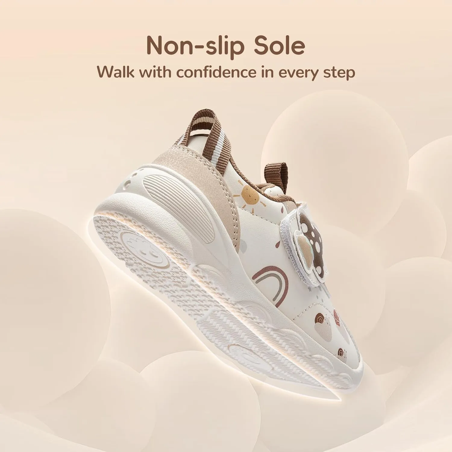Balabala Toddler Casual Sneakers Unisex Kids Walking Shoes with Hook and Loop, Breathable Cozy and Lightweight