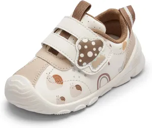 Balabala Toddler Casual Sneakers Unisex Kids Walking Shoes with Hook and Loop, Breathable Cozy and Lightweight