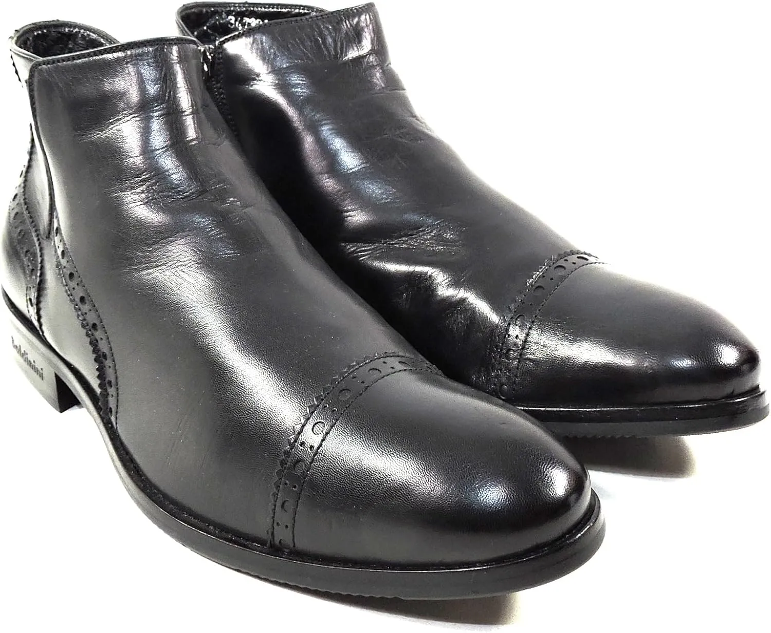 Baldinini Men's Black Soft Leather Winter Chelsea Boots, 40 EU