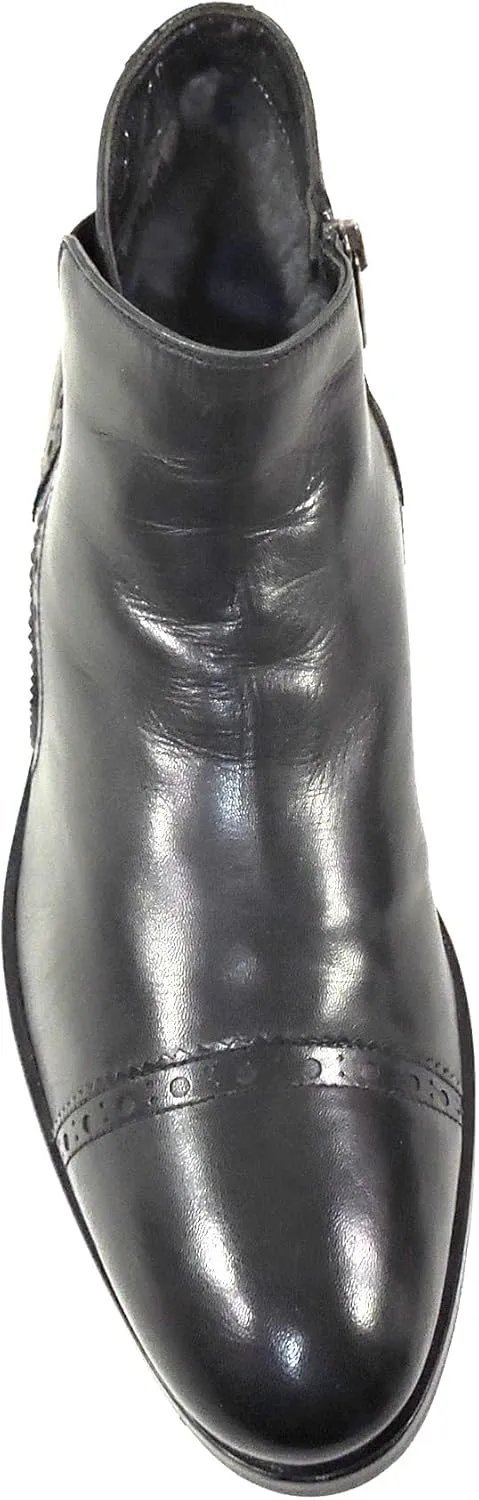 Baldinini Men's Black Soft Leather Winter Chelsea Boots, 40 EU