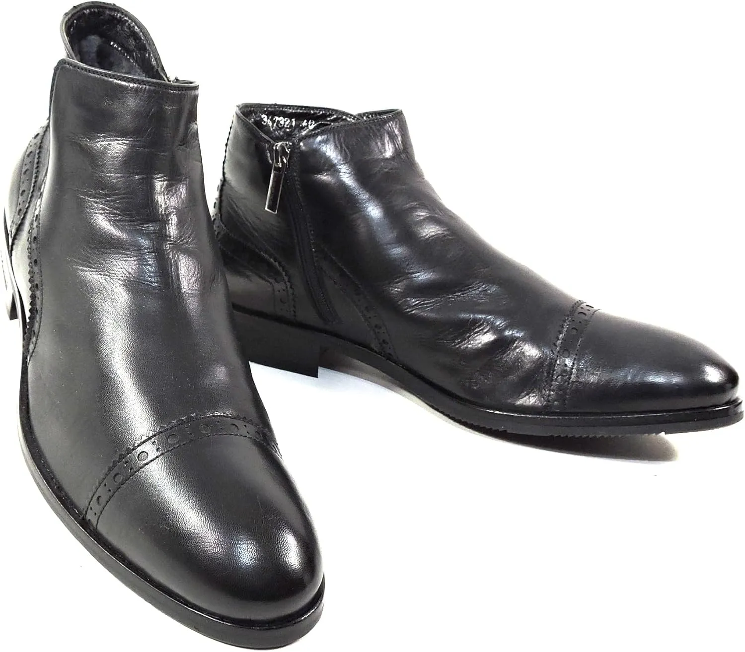Baldinini Men's Black Soft Leather Winter Chelsea Boots, 40 EU