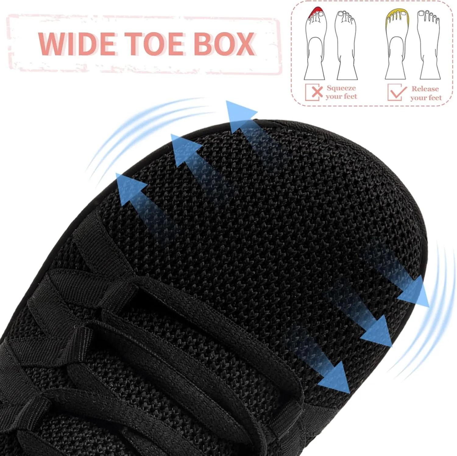 Barefoot Shoes for Women - Minimalist Wide Toe Box Walking Shoes with Zero Drop Sole - Lightweight Thin-Sole for Wide Feet - Trail Runner & Casual Wear