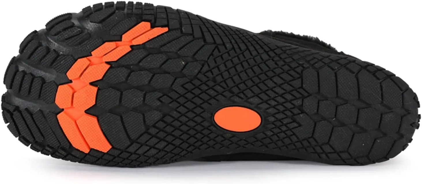 Barefoot Shoes Fur Lined Winter Mens Wide Toe Box Trail Runner Women Zero Drop Sole High top Walking Shoes Minimalist Outdoor Hiking Trekking Boots Sneakers