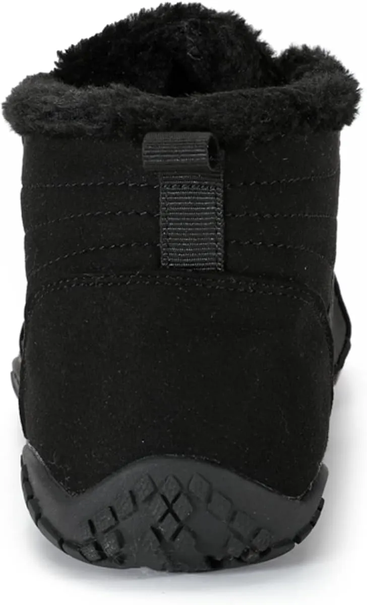 Barefoot Shoes Fur Lined Winter Mens Wide Toe Box Trail Runner Women Zero Drop Sole High top Walking Shoes Minimalist Outdoor Hiking Trekking Boots Sneakers