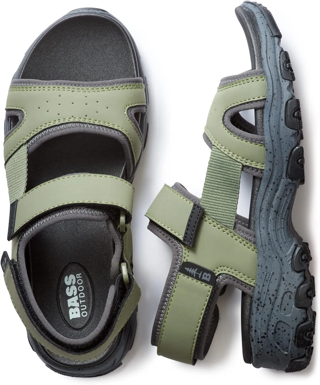 BASS OUTDOOR Women's Sandals for Beach Or Trail – Open Toe & Rubber Sole Hiking Shoe