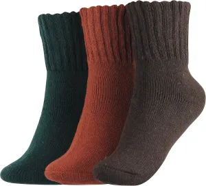 BenSorts Women's Winter Boots Socks Thick Warm Cozy Crew Socks Solid Color Gifts