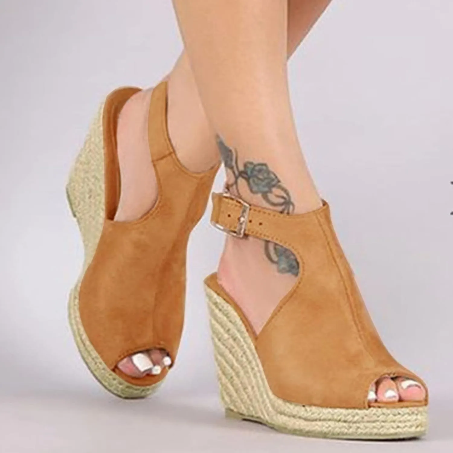 Black Sandals Women Dressy,Womens High Retro Sandals Open Toe Lace Up Platform Heels Shoes Wedges Sandals