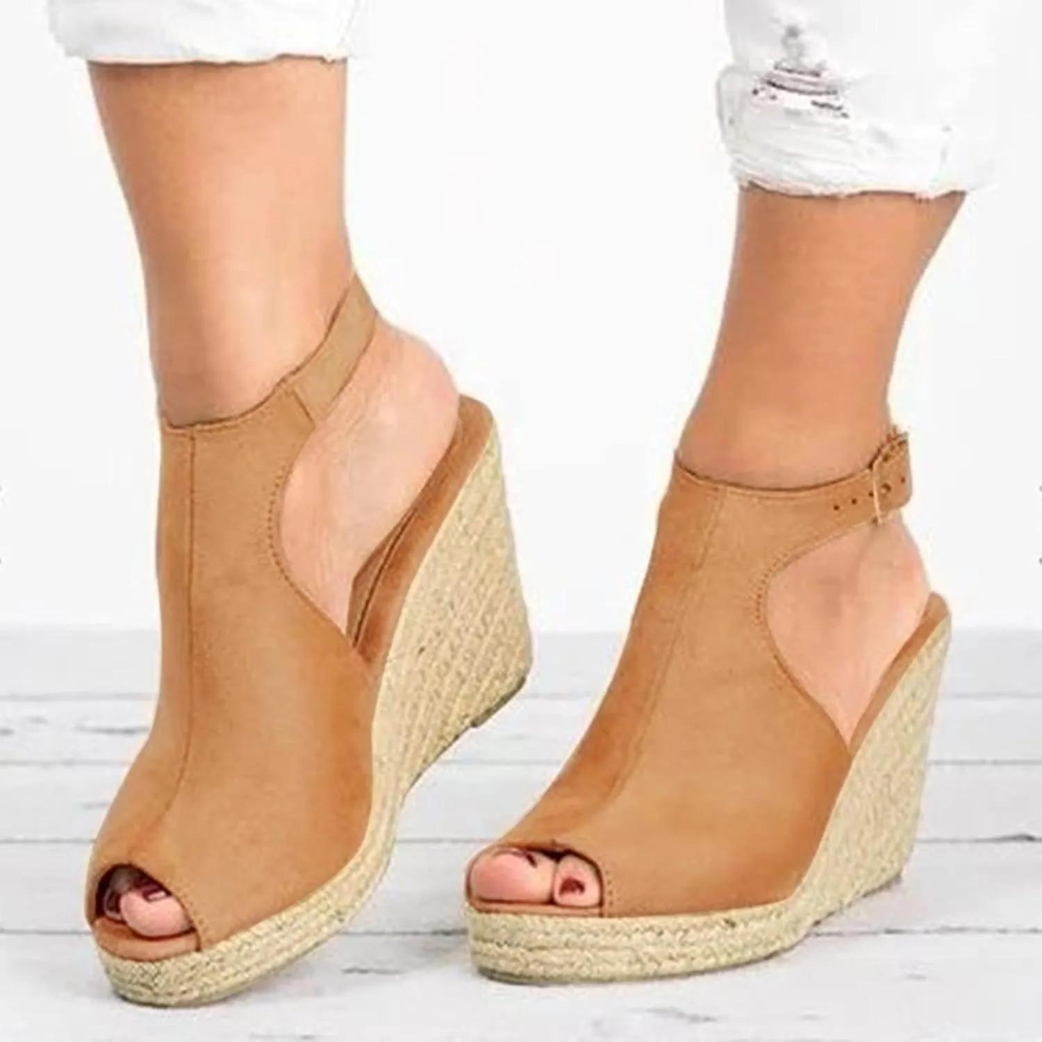 Black Sandals Women Dressy,Womens High Retro Sandals Open Toe Lace Up Platform Heels Shoes Wedges Sandals