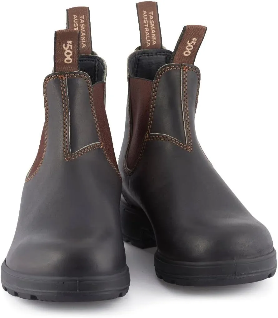 Blundstone 500 Stout Brown Unisex Chelsea Boots