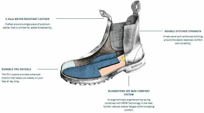 Blundstone 500 Stout Brown Unisex Chelsea Boots