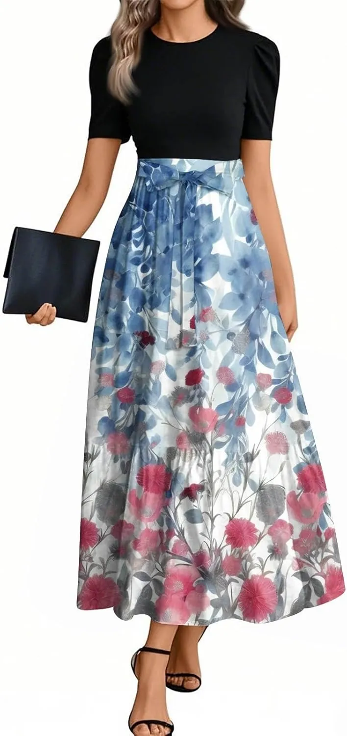 Boho Maxi Dresses for Women 2025, High Waisted Casual Trendy Summer Dresses Beach Vacation Womens Sundresses