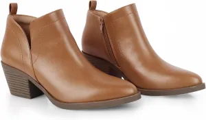 Booties for Women Ankle Boots for Women's Low Heel Pointed Toe Ankle Boots Dressy Casual Fall Ankle Booties Side Zipper Short Boots for Women