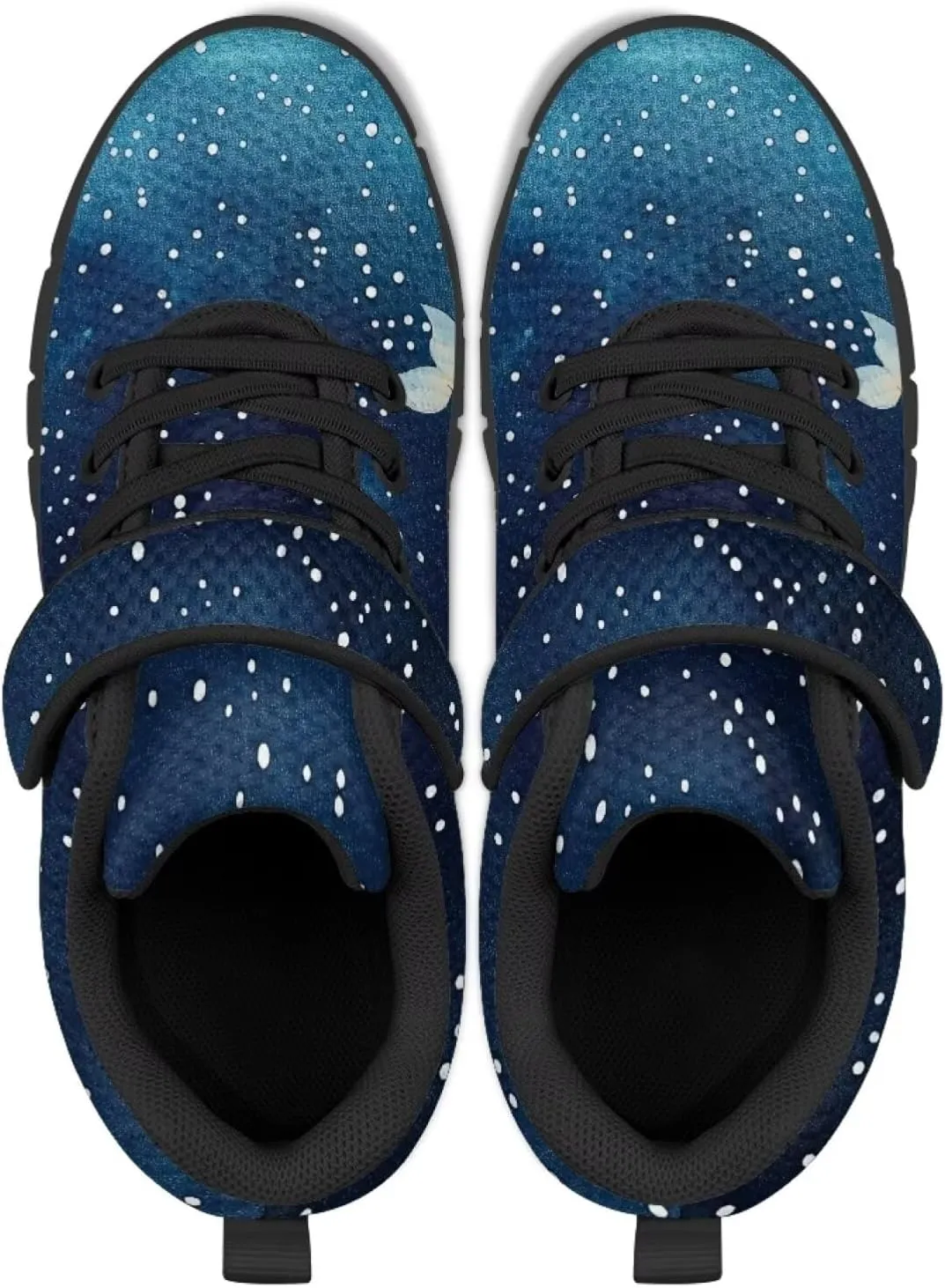 Boy Girl Shark Running Sneakers Adjustable Hook and Loop Walking Shoes Sports Tennis Sneaker