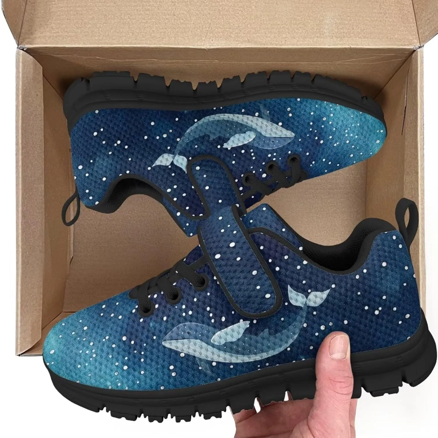 Boy Girl Shark Running Sneakers Adjustable Hook and Loop Walking Shoes Sports Tennis Sneaker