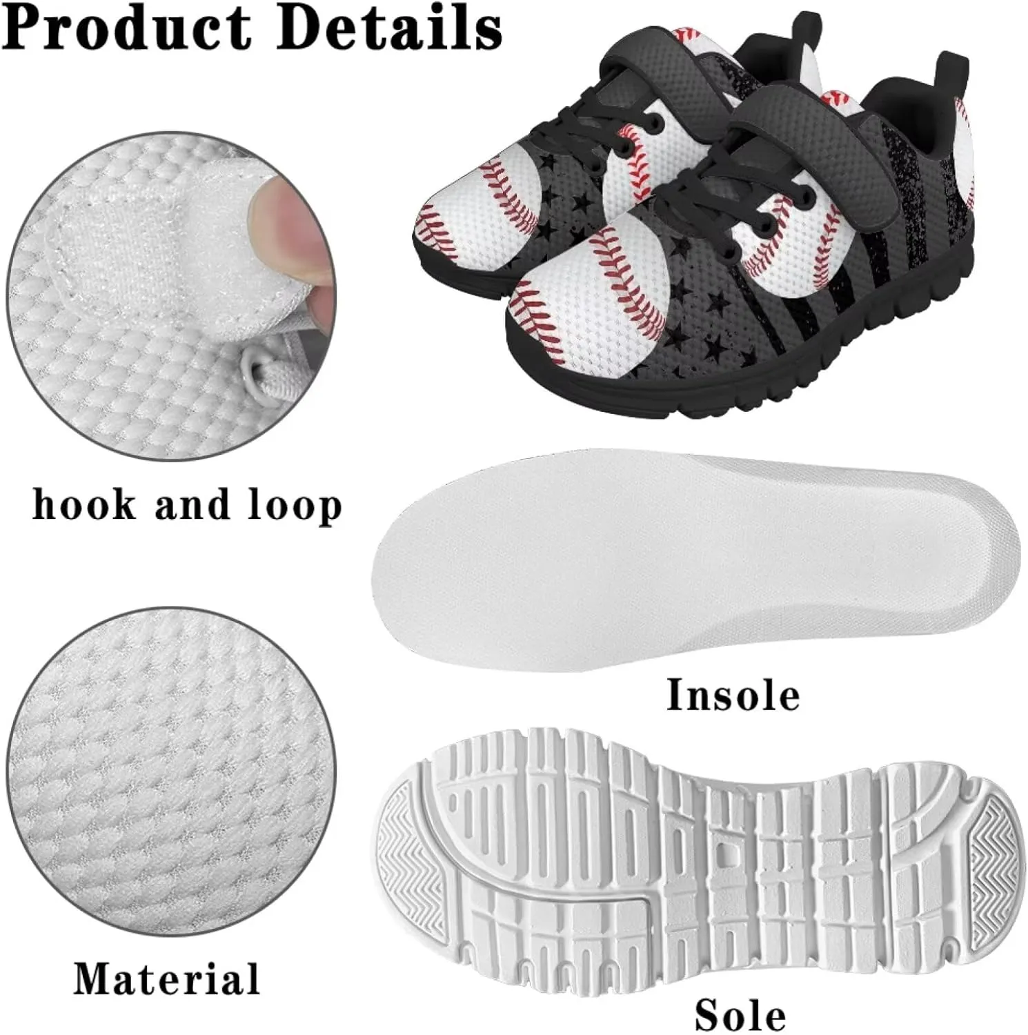 Boys Girls Ball Sneakers Athletic Shoes Non Slip Running Tennis Fitness Sneaker for Little Kid
