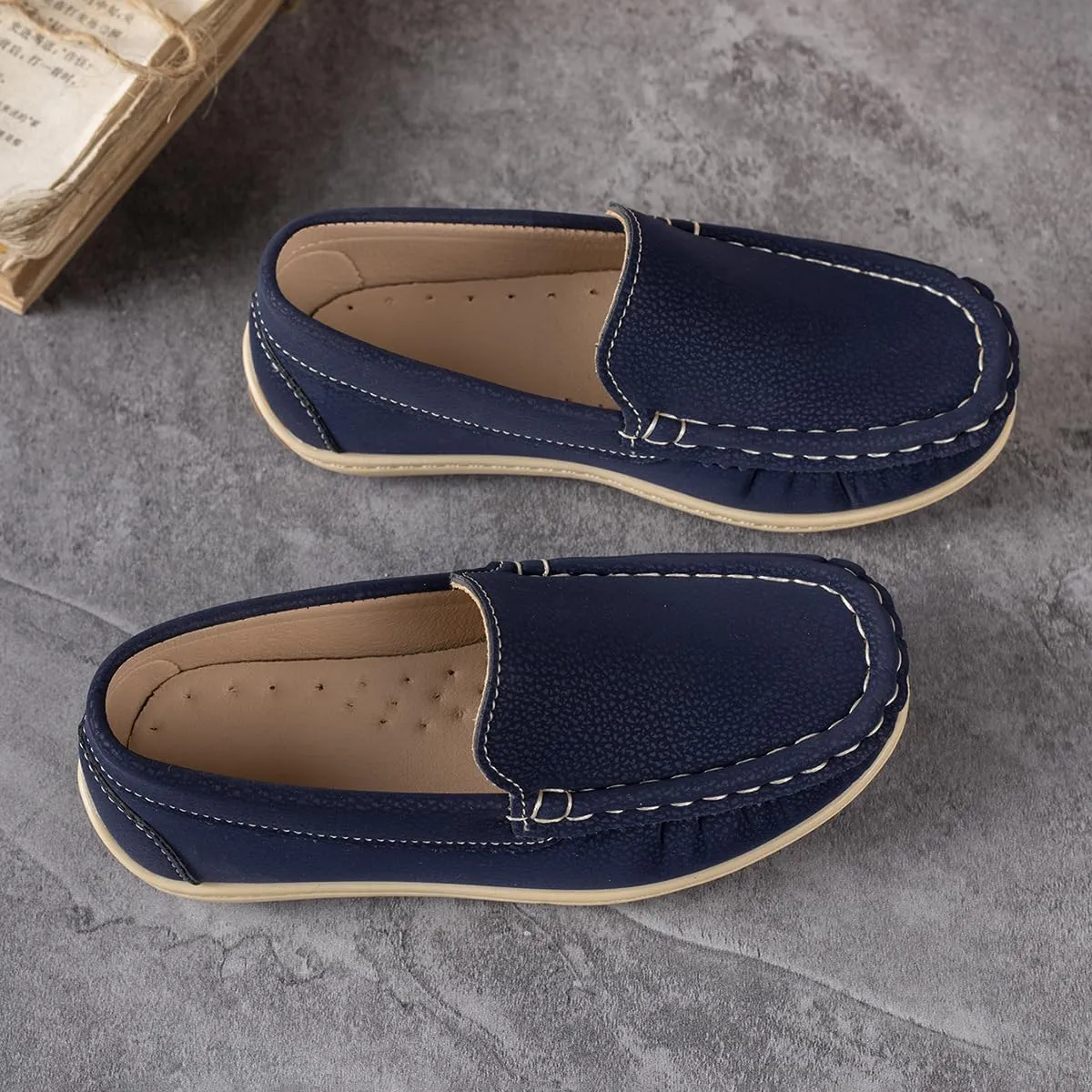 Boys Girls Penny Loafer Casual Slip On Flats Boat Boys Dress Shoes