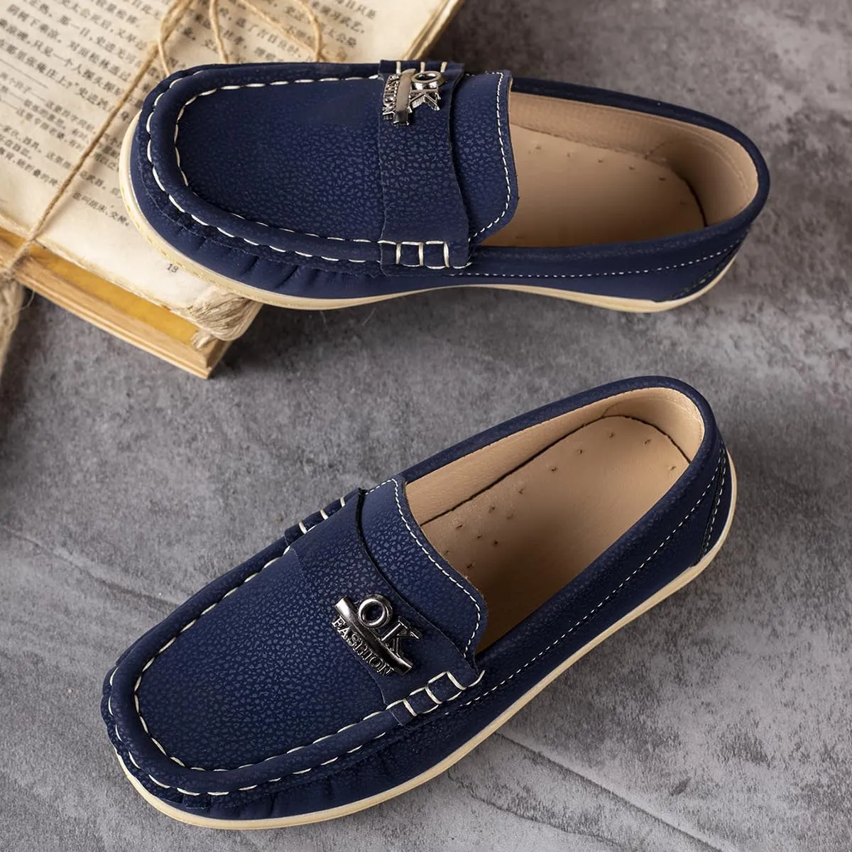 Boys Girls Penny Loafer Casual Slip On Flats Boat Boys Dress Shoes