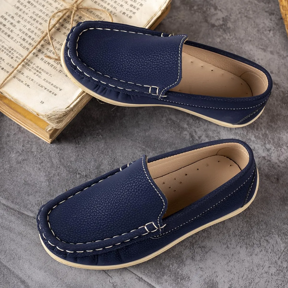 Boys Girls Penny Loafer Casual Slip On Flats Boat Boys Dress Shoes