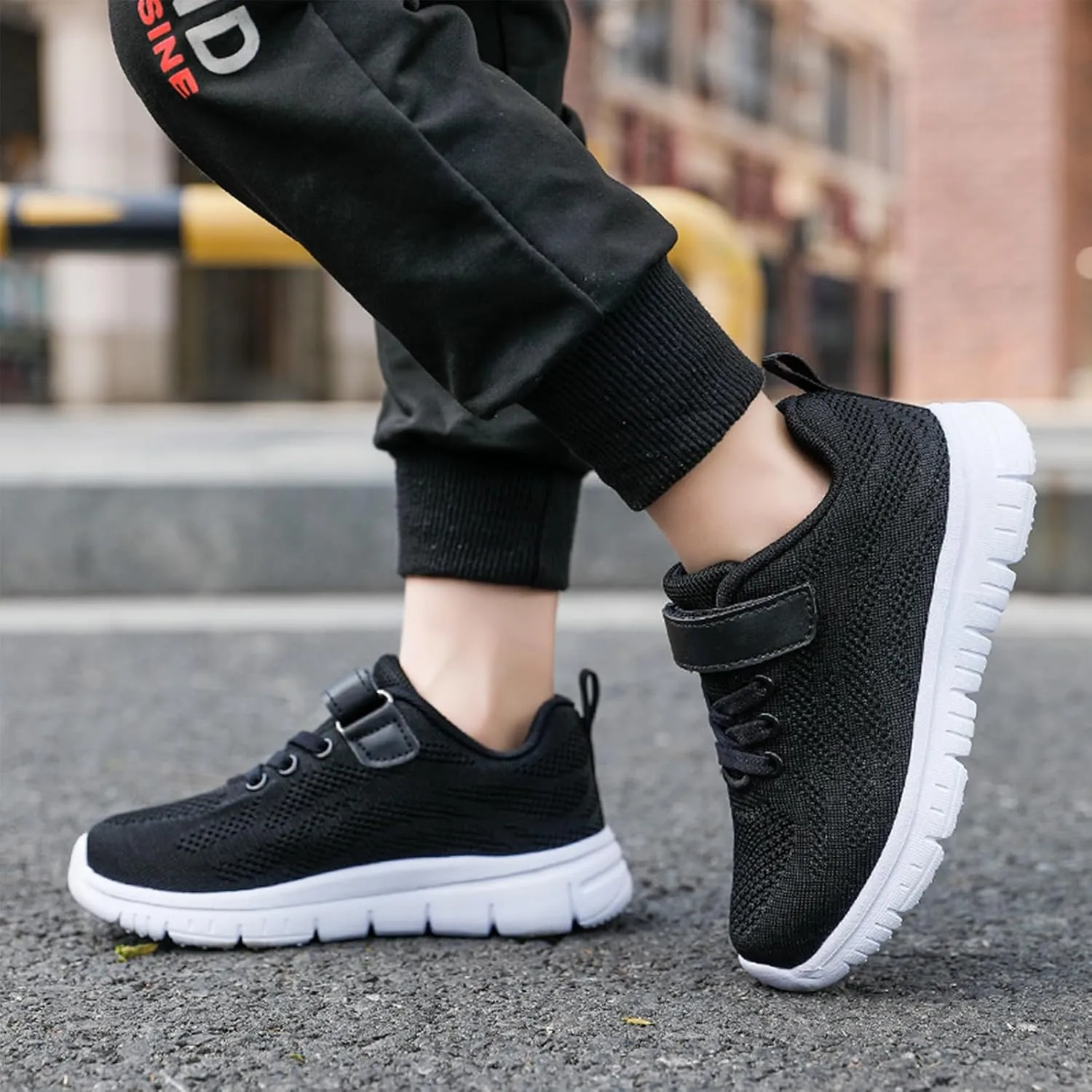 Boys Girls Sneakers Mesh Breathable Casual Lightweight Fashion Tennis Running Sport Primary School Students Athletic Kid Shoes White 11.5 US