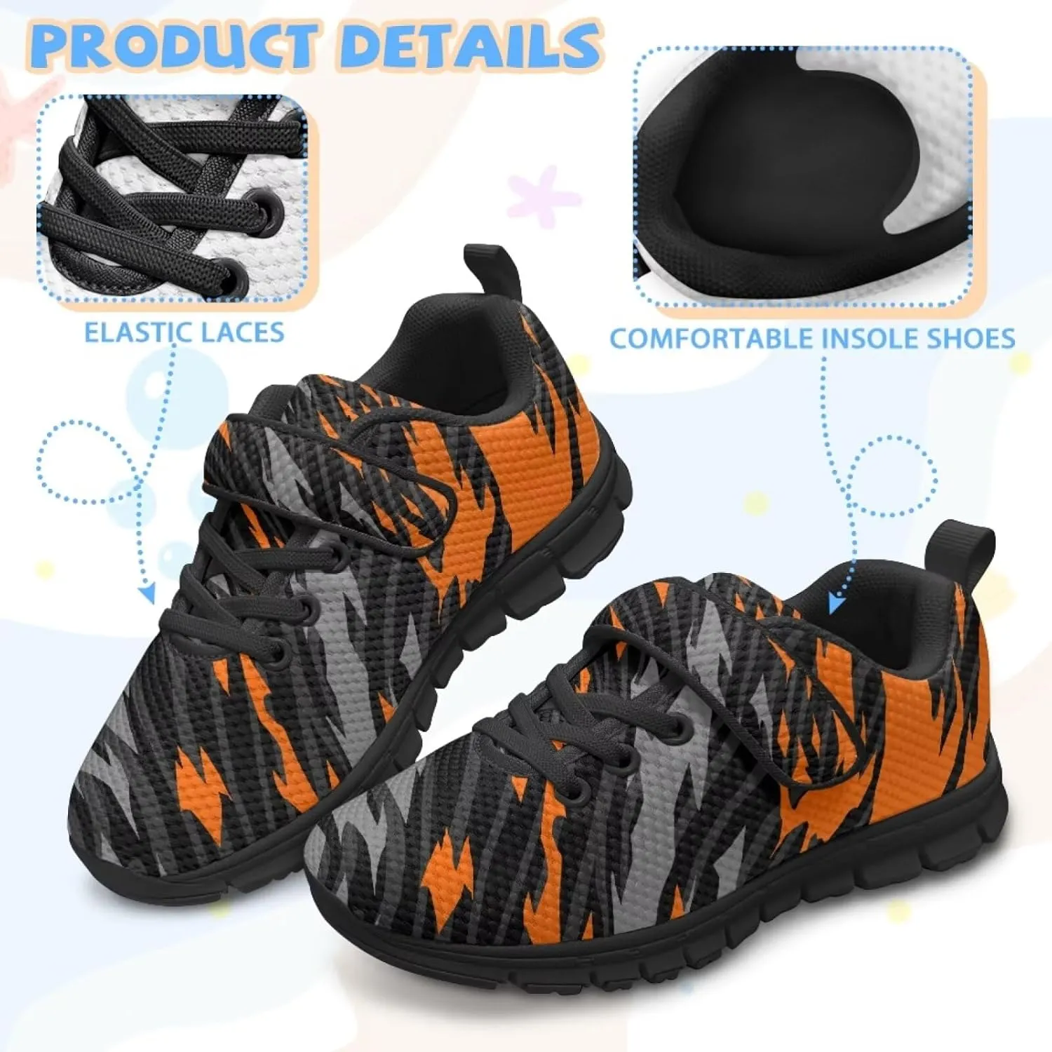 Boys Shoes Kids Sneakers Breathable Athletic Running Tennis Shoes for Little Kid/Big Kid US 11-2.5