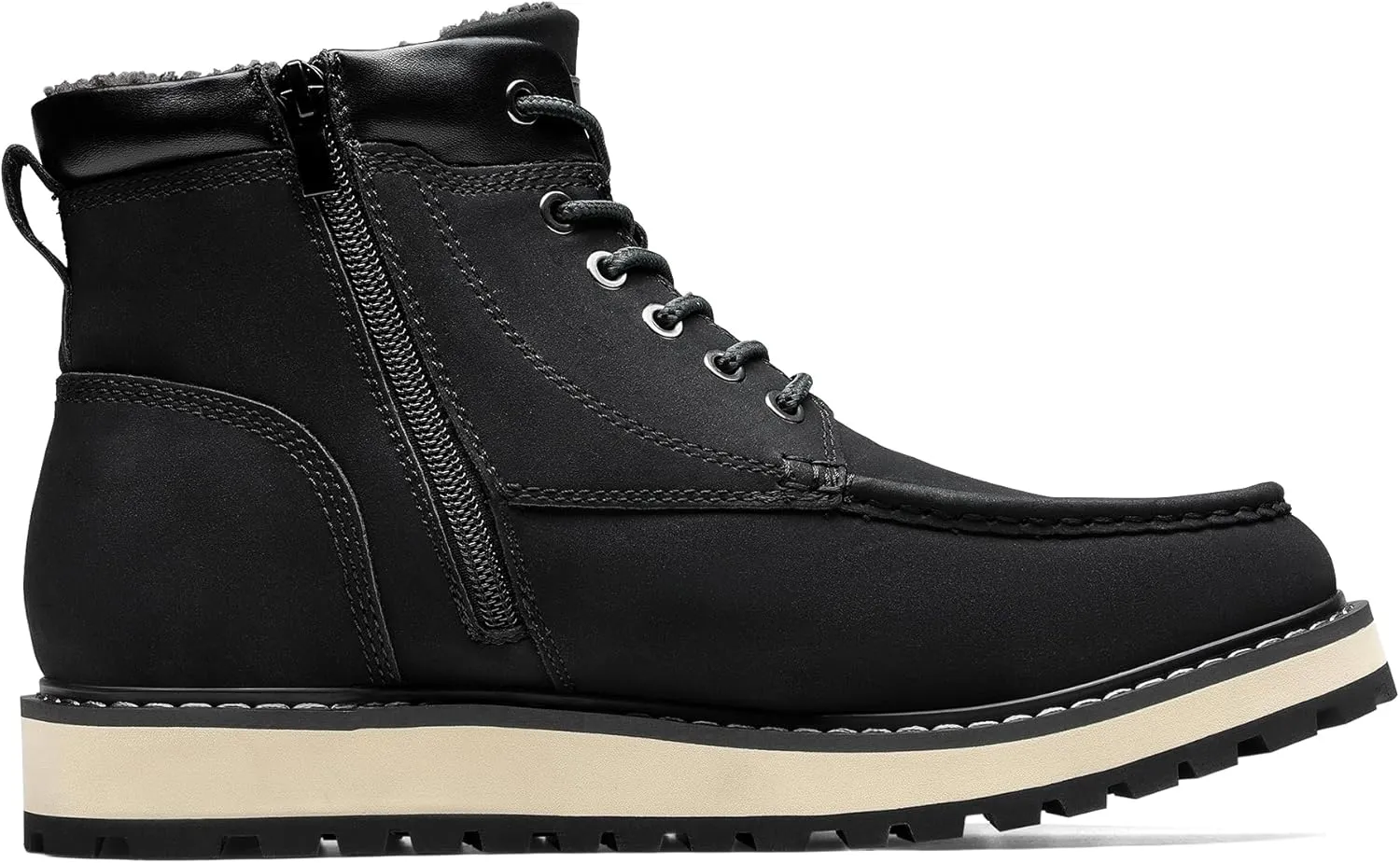 Bruno Marc Men's Moc Toe Boot Fashion Comfort Casual Wedge Boots