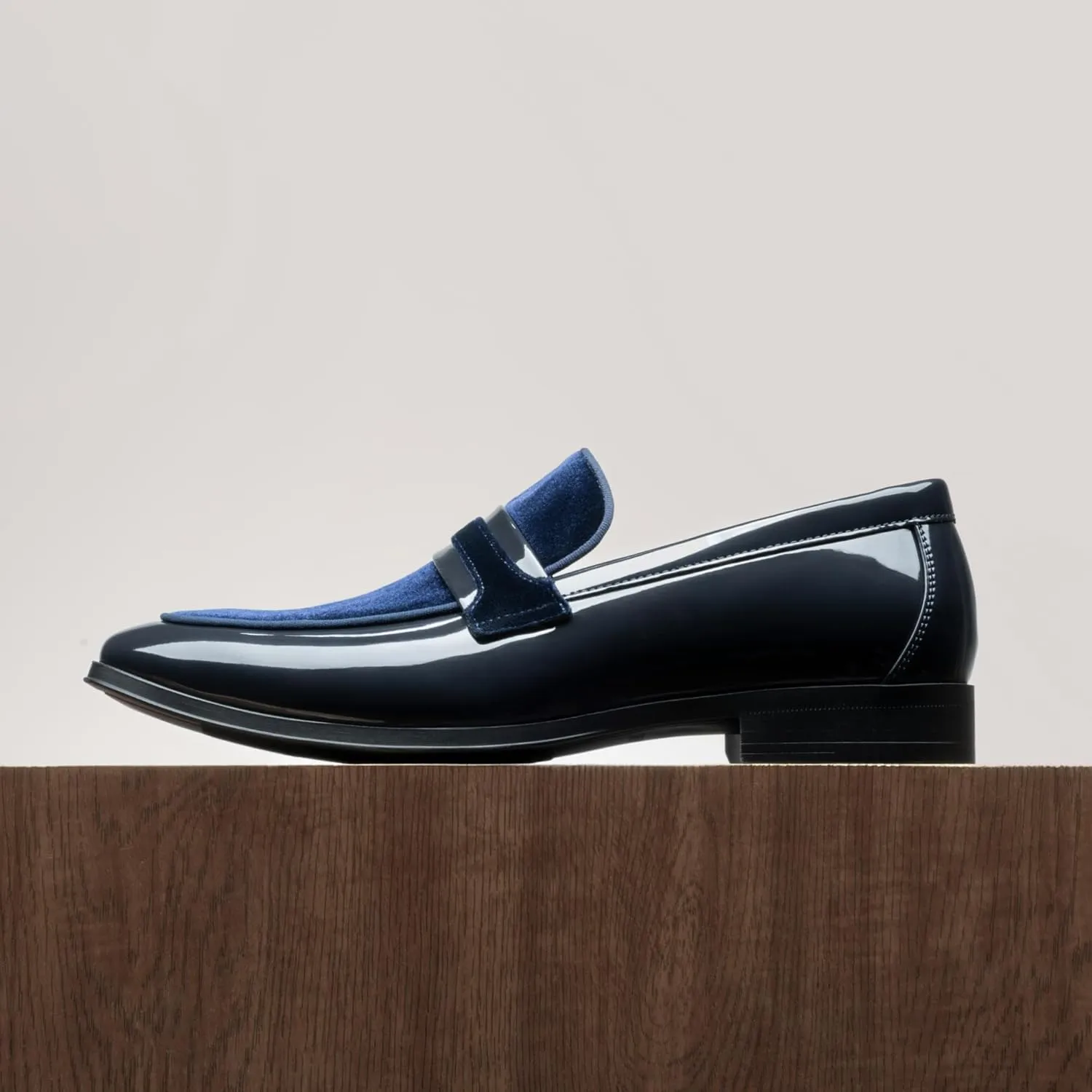 Bruno Marc Men's Tuxedo Patent Loafers Classic Velvet Slip-on Dress Shoes