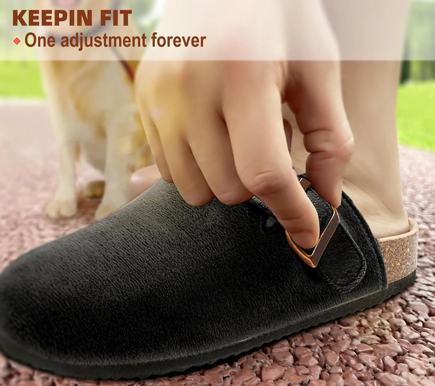 BULLIANT Women Clogs-Comfortable Mules Slippers Sandals Nurse Shoes Unisex for Men-Cushioned Footed Flannel-Lined Upper