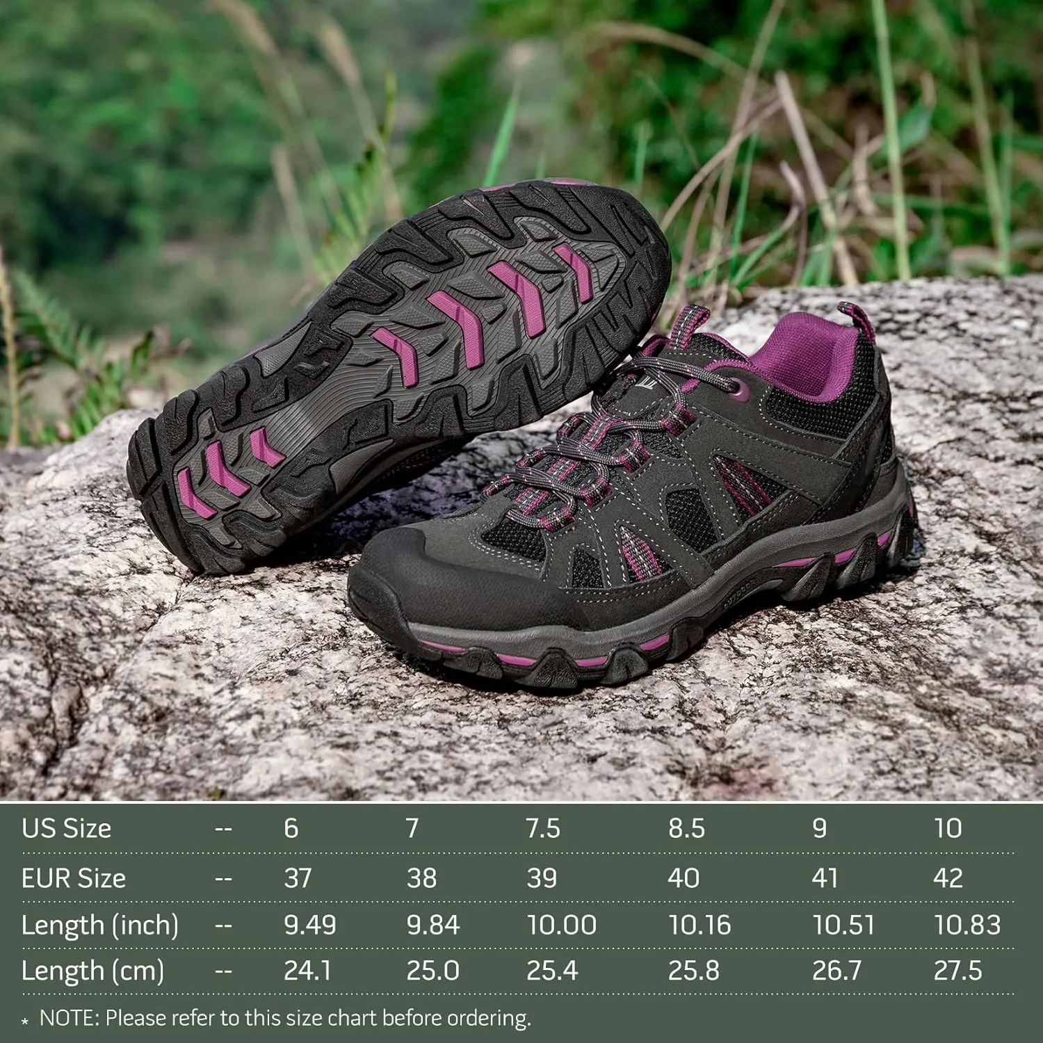 CAMELSPORTS Women's Hiking Shoes Breathable Trail Running Shoes Non-Slip Lightweight Outdoor Sneakers for Trekking Walking