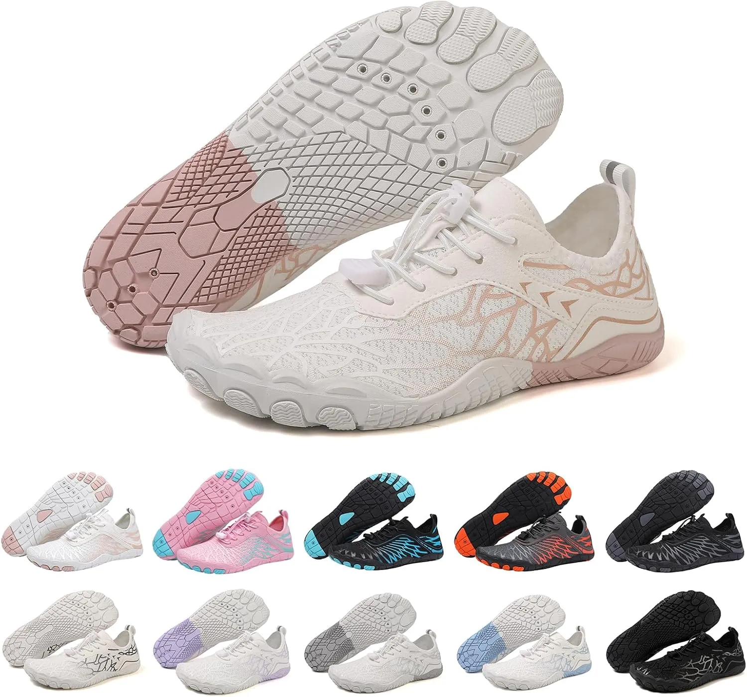 Canbebig Barefoot Shoes Women & Men Non-Slip Athletic Footwear Wide Toe Box Healthy Barefoot Shoes Breathable Running Shoe Unisex Outdoor Hiking Footwear