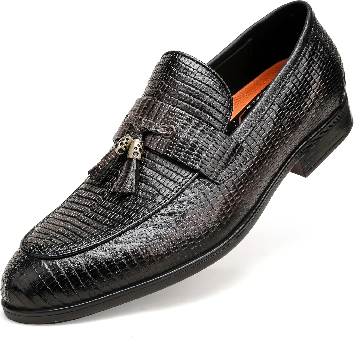Casual Dress Shoes for Men, Premium Formal Buckle Dress Loafers Business Slip-on Penny Loafer for Mens