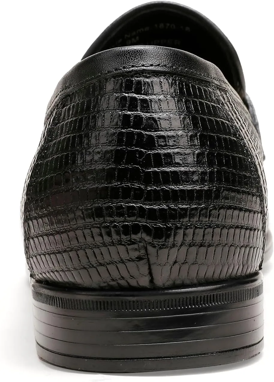 Casual Dress Shoes for Men, Premium Formal Buckle Dress Loafers Business Slip-on Penny Loafer for Mens