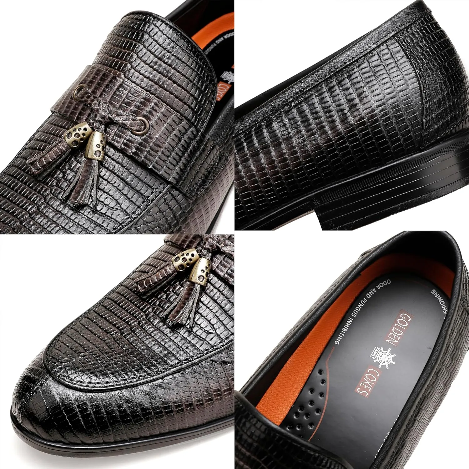 Casual Dress Shoes for Men, Premium Formal Buckle Dress Loafers Business Slip-on Penny Loafer for Mens