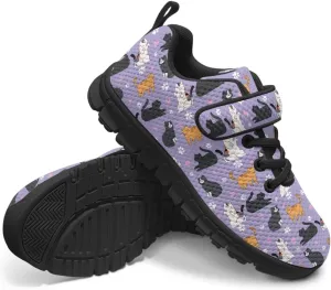 Cat Print Wide Barefoot Shoes for Boys Girls Winter Sneakers Running Shoe Athletic Walking Sneaker