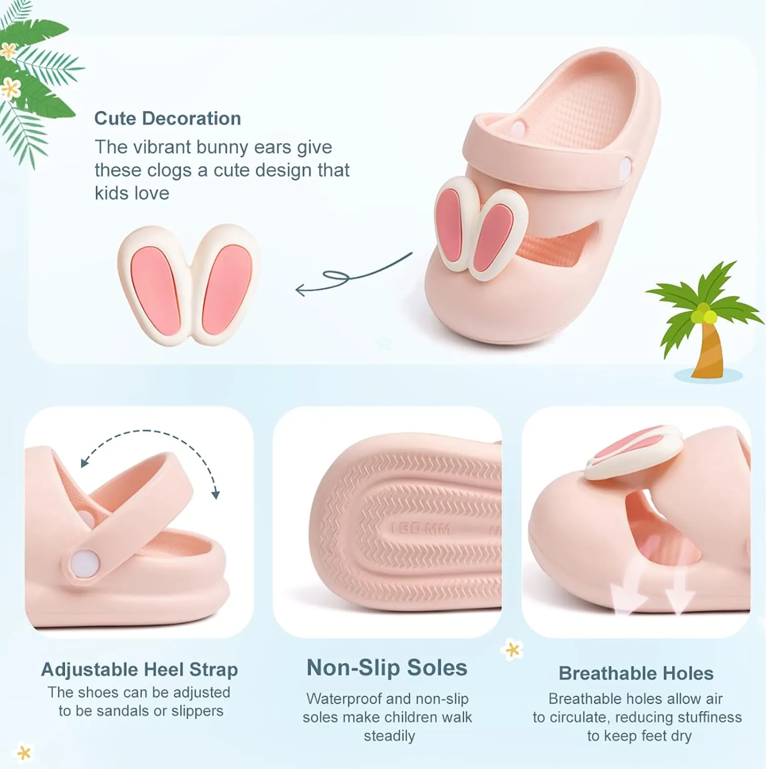 CENCIRILY Kids Girls Clogs Garden Shoes Baby Toddler Slides Cartoon Sandals Beach Pool Slipper
