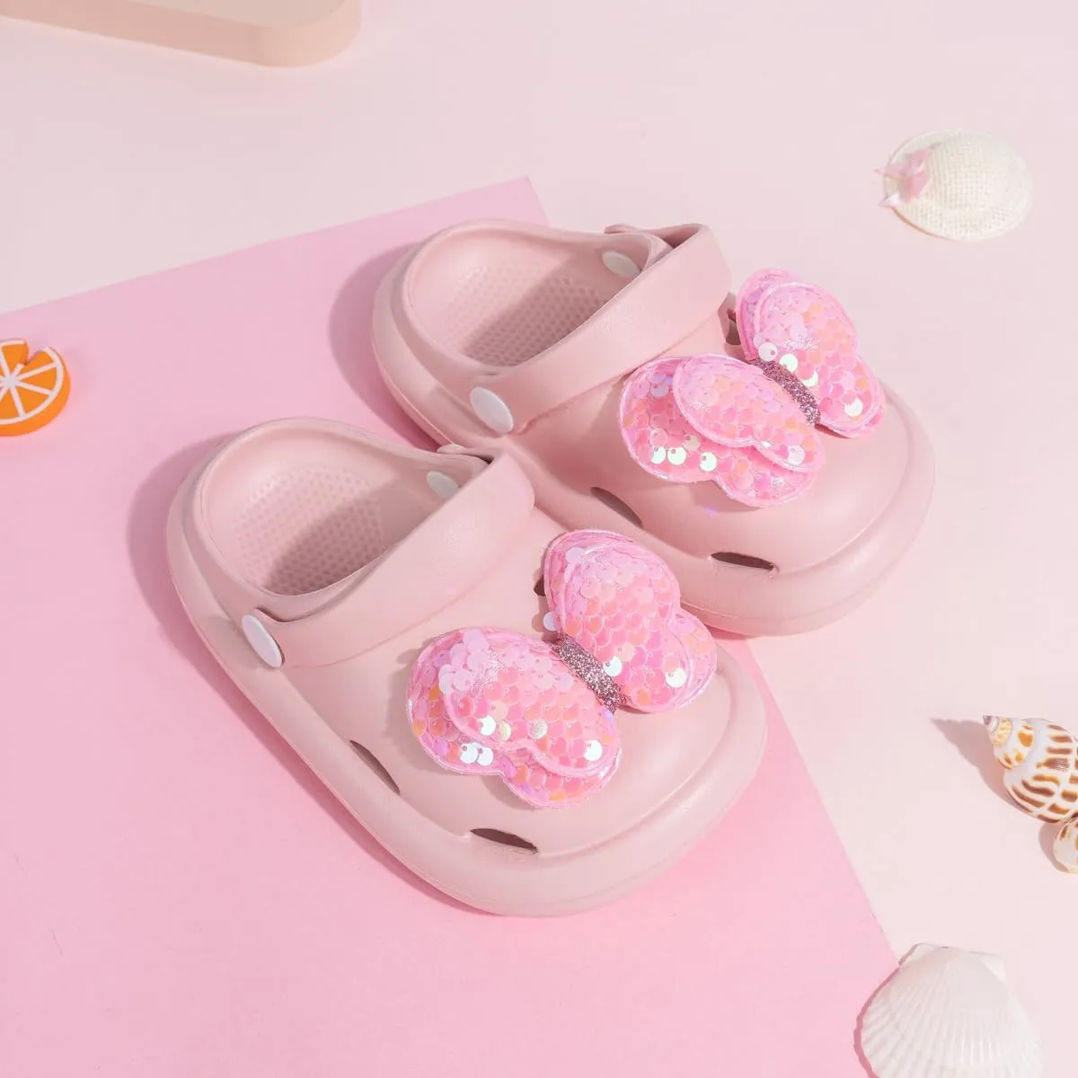 CENCIRILY Kids Girls Clogs Garden Shoes Baby Toddler Slides Cartoon Sandals Beach Pool Slipper