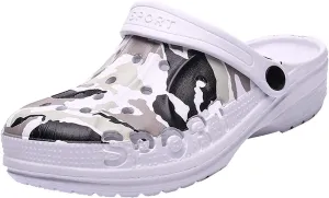 CERYTHRINA Boy's Camouflage Garden Clog Rubber Indoor Outdoor Mules Non Slip Sandals Big Kids Water Shoes