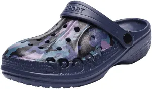 CERYTHRINA Boy's Camouflage Garden Clog Rubber Indoor Outdoor Mules Non Slip Sandals Big Kids Water Shoes