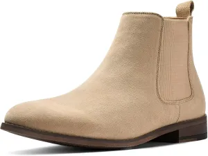 CGRRBW Men's Chelsea Boots Suede Leather Casual Boots for Men