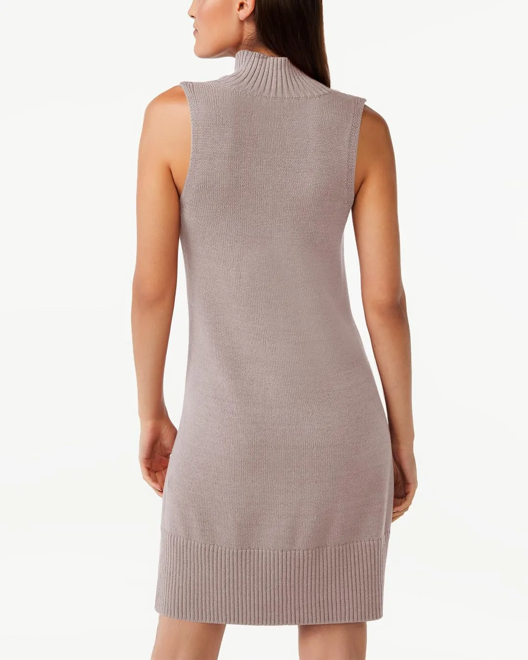 Chang Yun Women's Sleeveless Turtleneck Sweater Dresses 2024 Casual Knit Pullover Sweaters Dressy Bodycon Tank Mini Dress