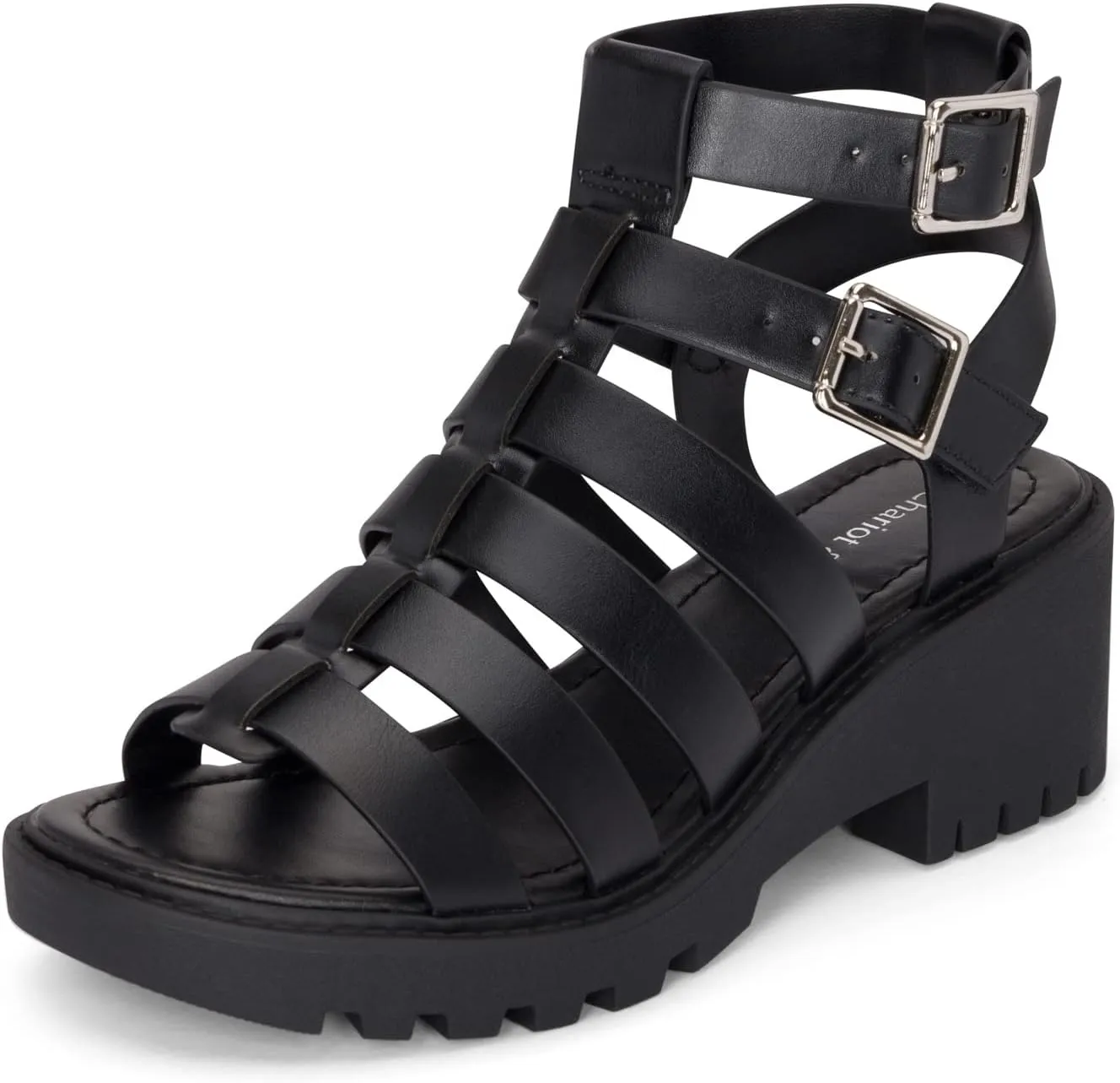 Chariot & Co Fib Women's Platform Sandals – Chunky Heel Gladiator Sandals with Buckles – Summer Style with 2” Heel