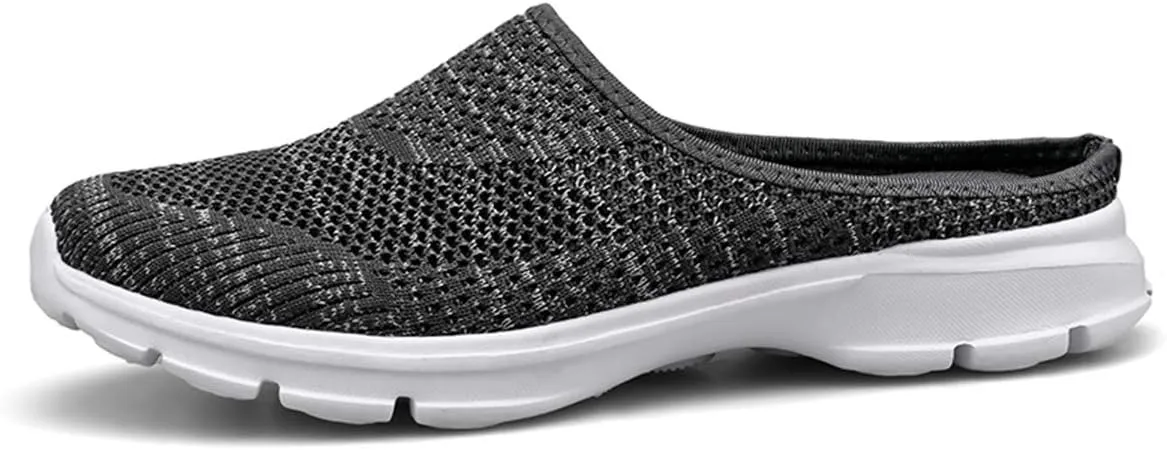 ChicWind Womens Breathable Mesh Walking Mules Sneakers Open Back Slip On Shoes