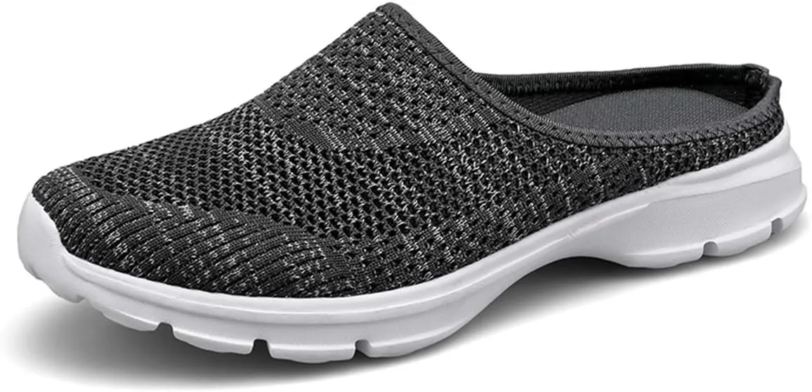 ChicWind Womens Breathable Mesh Walking Mules Sneakers Open Back Slip On Shoes