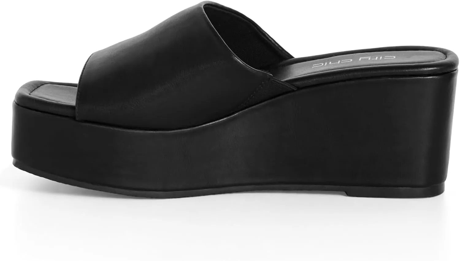 City Chic Women's Platform-Slidey Heeled Sandal