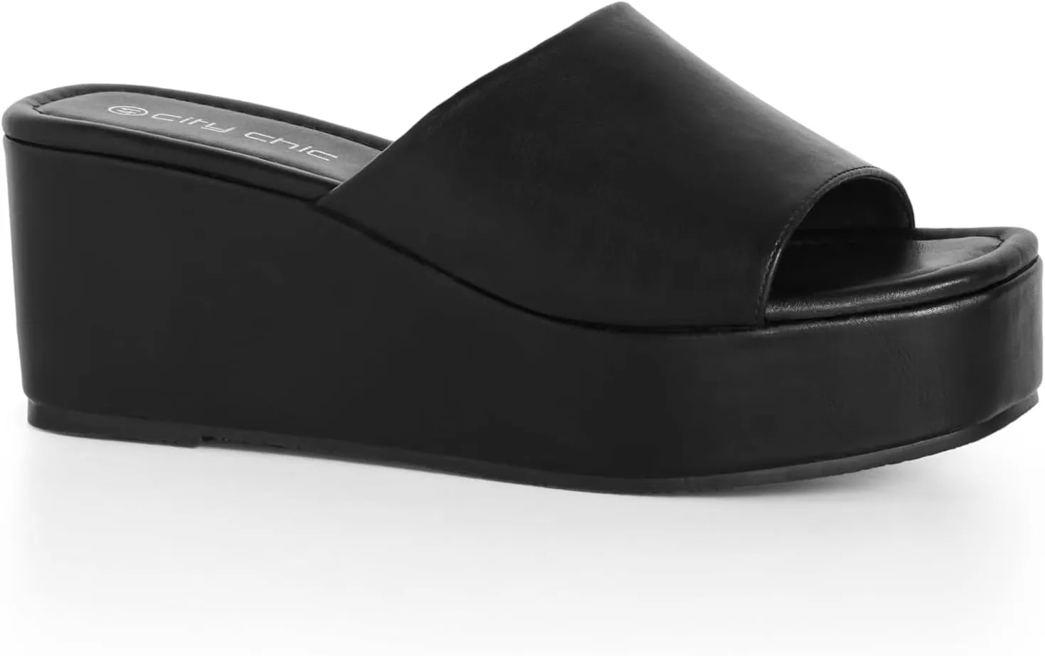 City Chic Women's Platform-Slidey Heeled Sandal