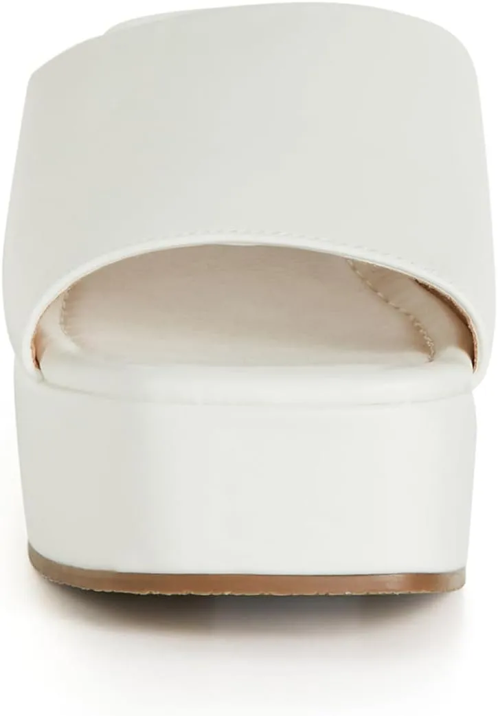 City Chic Women's Platform-Slidey Heeled Sandal