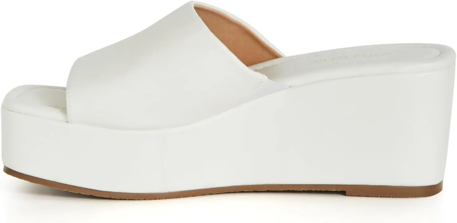 City Chic Women's Platform-Slidey Heeled Sandal