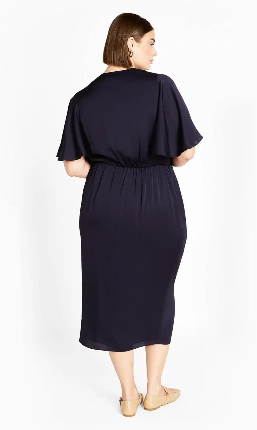 City Chic Women's Plus Size Soft Ruffle Dress