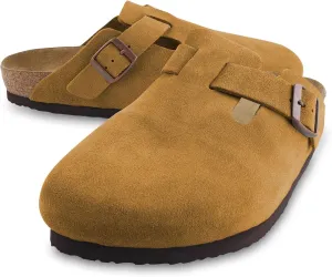 Clogs for Women Suede Clogs Cork Footbed Mules Potato Shoes with Arch Support Men's Comfort Slip-On Clogs