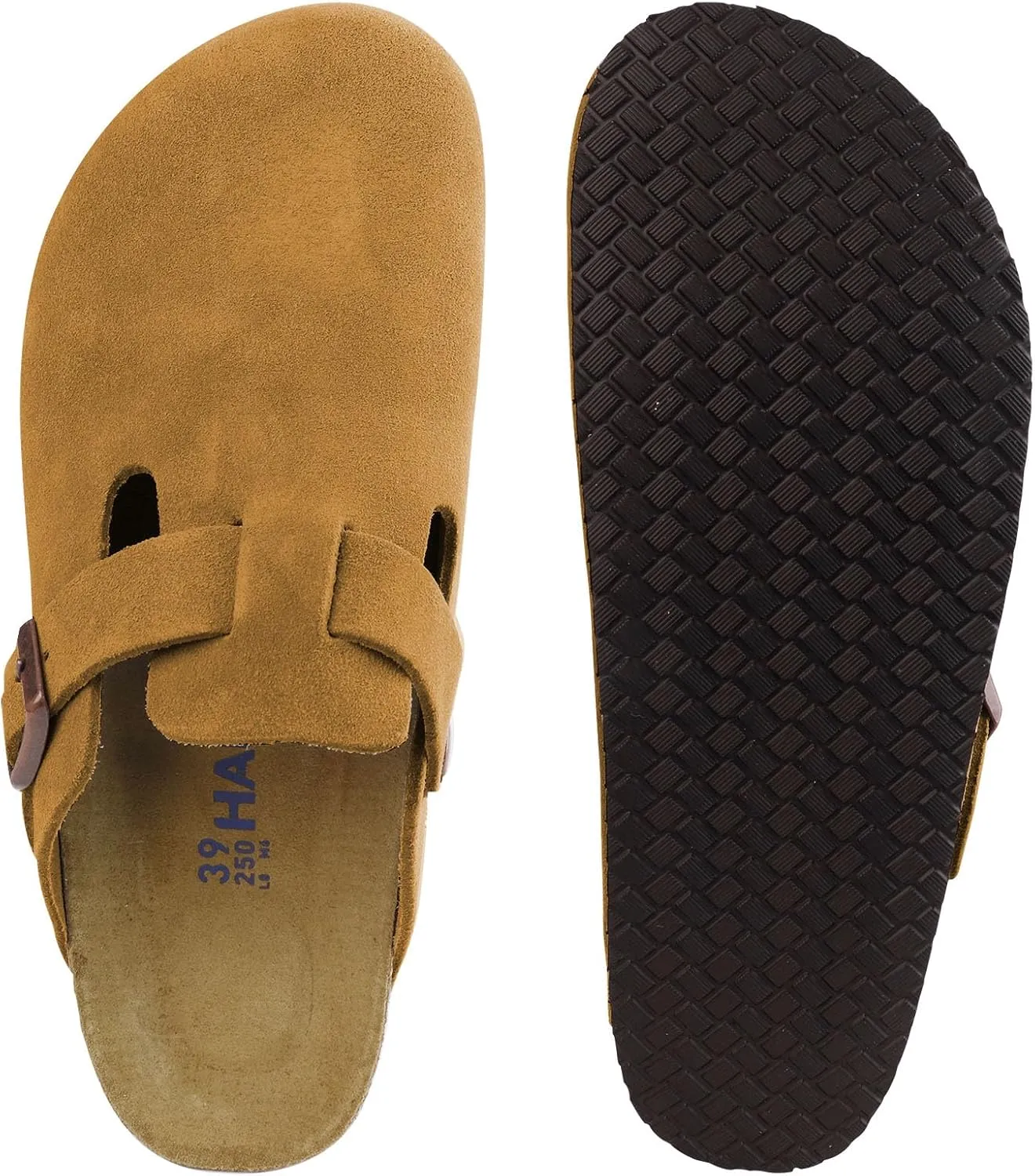 Clogs for Women Suede Clogs Cork Footbed Mules Potato Shoes with Arch Support Men's Comfort Slip-On Clogs