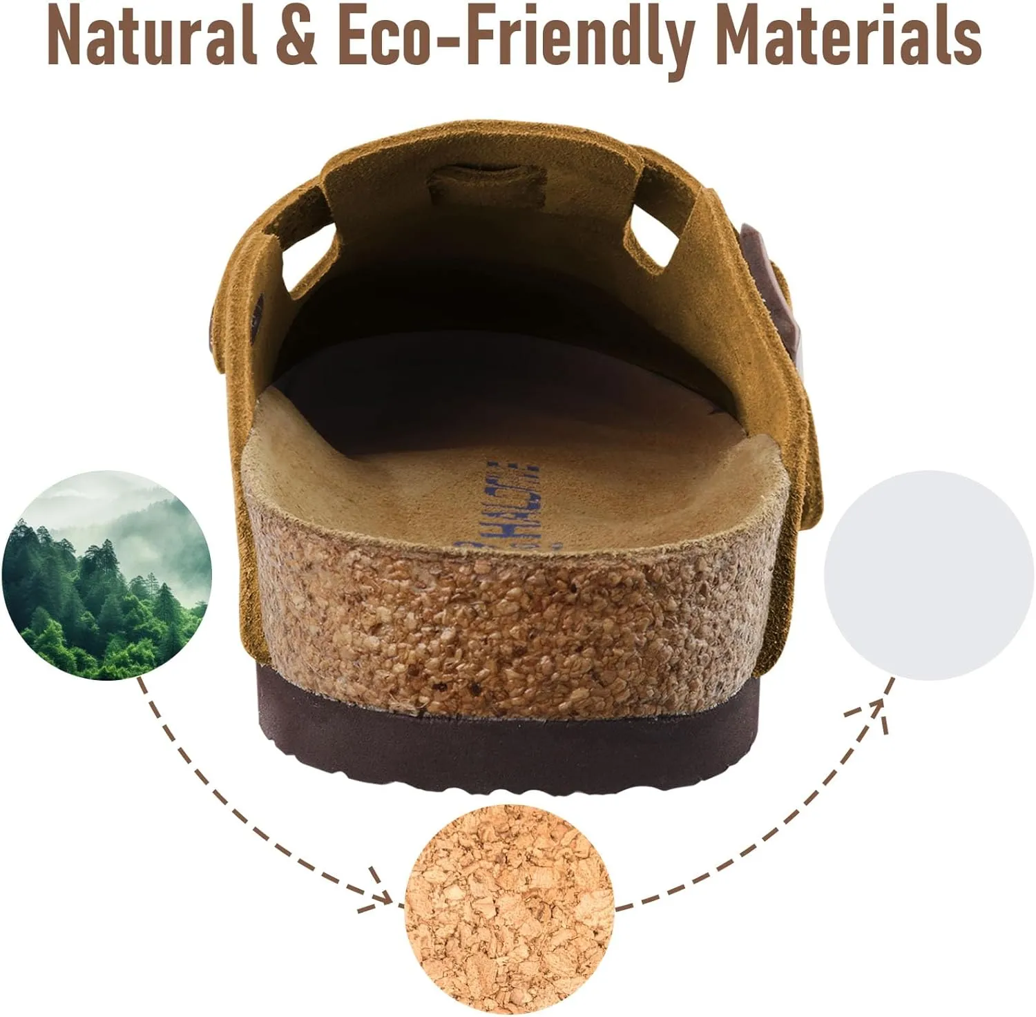 Clogs for Women Suede Clogs Cork Footbed Mules Potato Shoes with Arch Support Men's Comfort Slip-On Clogs
